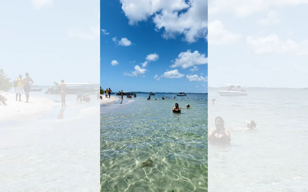 Passeio de lancha pelas Ilhas de Camamu com parada para banho na Ilha de Goió